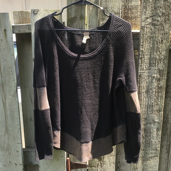 Free People Tops - Free People thermal henley colourblock S